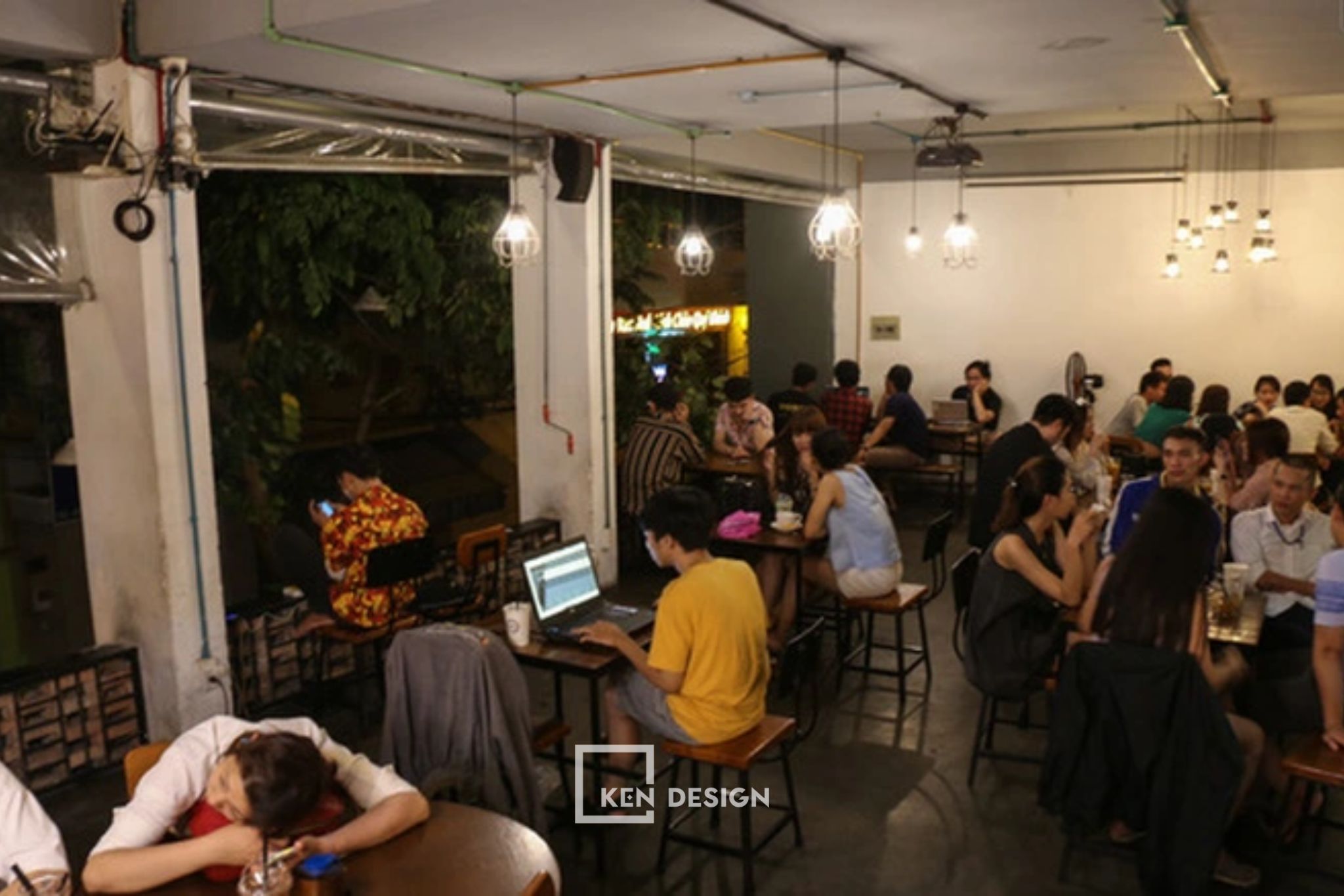 mô hình quán cafe mở xuyên đêm